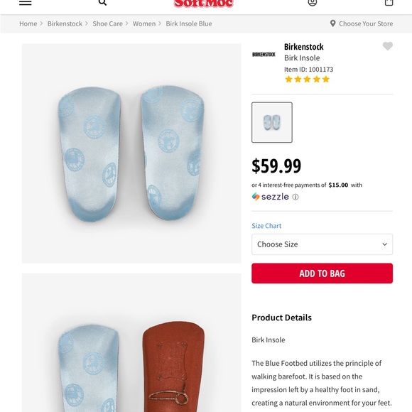 Birkenstock Shoes - The blue footbed - Birkenstock. 33/210